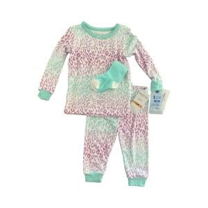 Max & Olivia Infant Girls 3 Piece Pajama Set NWT Size 12M